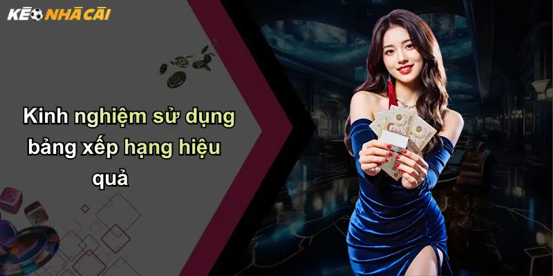 Kinh nghiệm sử dụng bảng xếp hạng hiệu quả